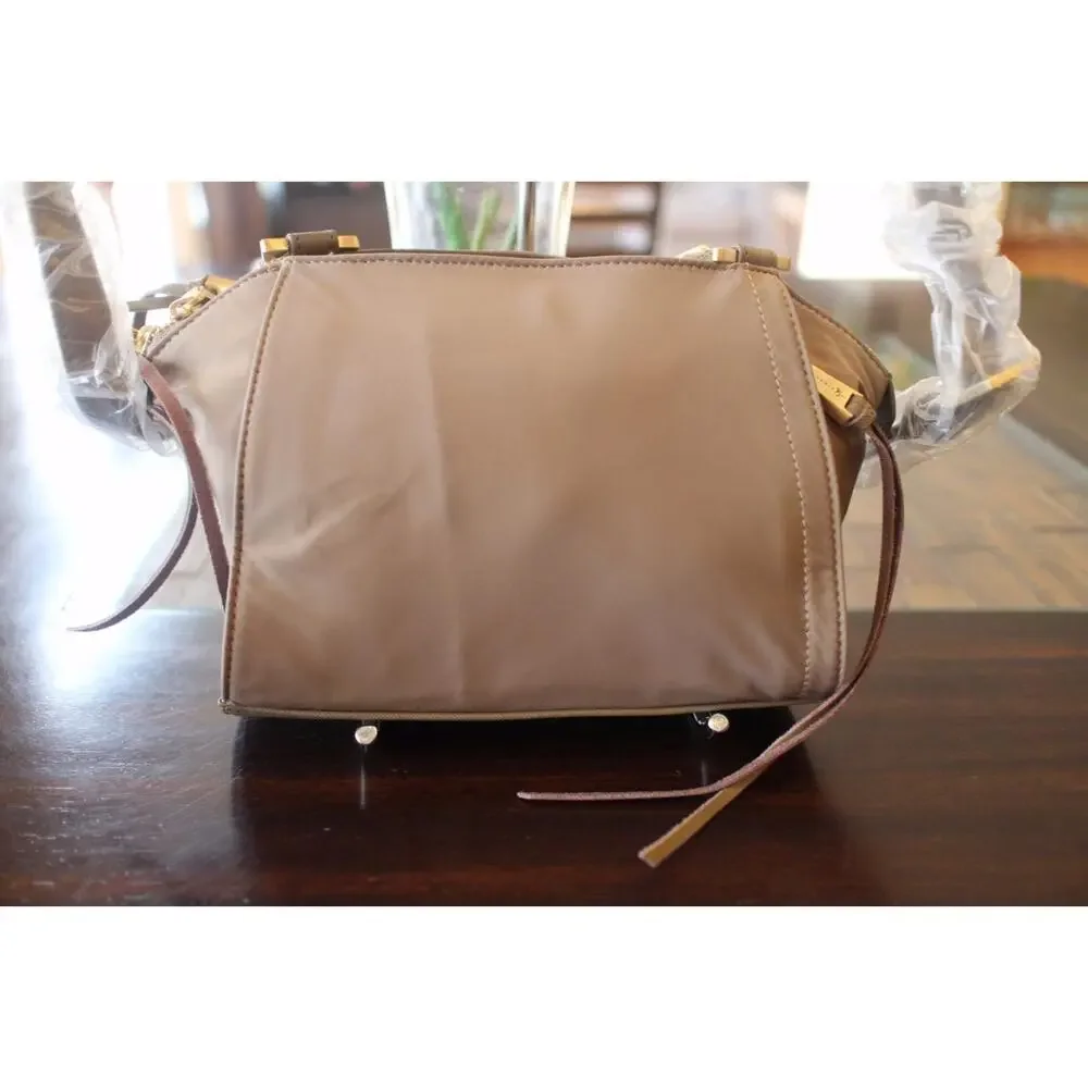 NWOT JPK Paris 75 Light Taupe Leather Nylon Crossbody Bag (300